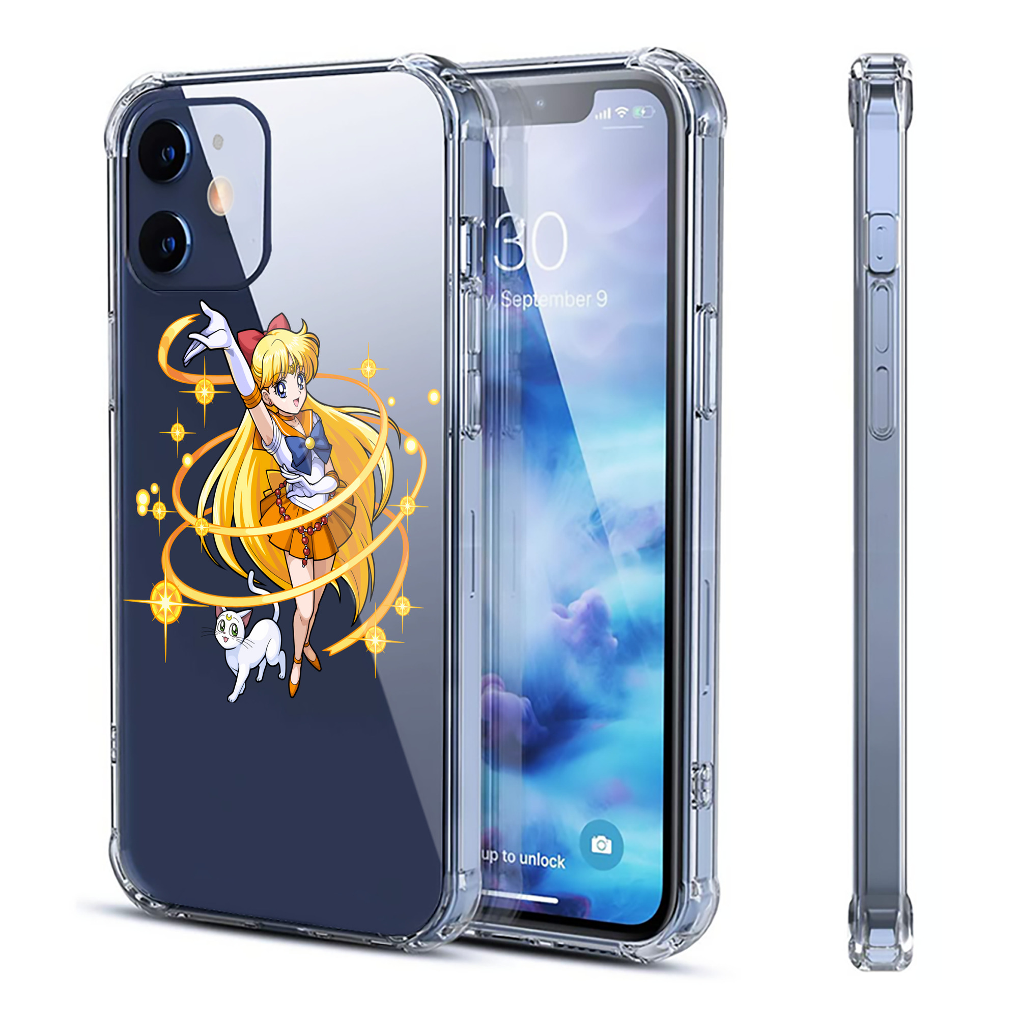 （画像用） 美少女戦士セーラームーン 愛野 美奈子 あいの みなこ Sailor Moon Aino Minako 【iPhone 12シリーズ対応】透明スマホケース（クリアソフトケース）